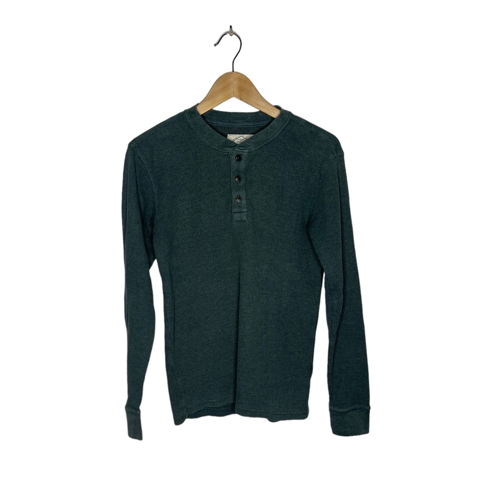 Waffle Long Sleeve Quarter Button Up Men’s S